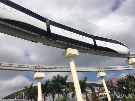 比亚迪"云轨"全球首发 比亚迪"云轨"今日通车